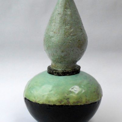 ’Groene druppel’, keramiek, 35 cm hoog, 2011