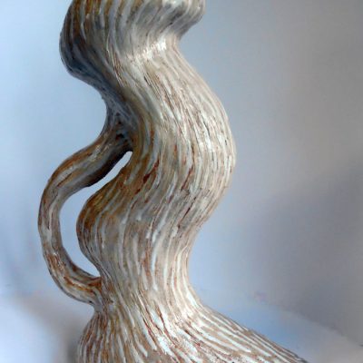 ’Turquoise vaas met gaatjes’, keramiek, 24 cm hoog , 2013