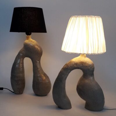 Lampenkoppel, 35 en 30 cm hoog, keramiek, 2021